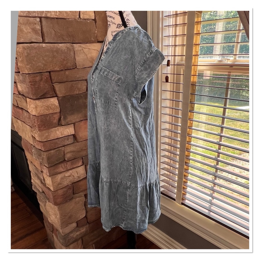 THREAD & SUPPLY Acid Wash Denim Style Dress NWOT - Picture 7 of 10
